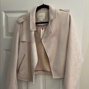 Anthropologie Light Pink Leather Jacket